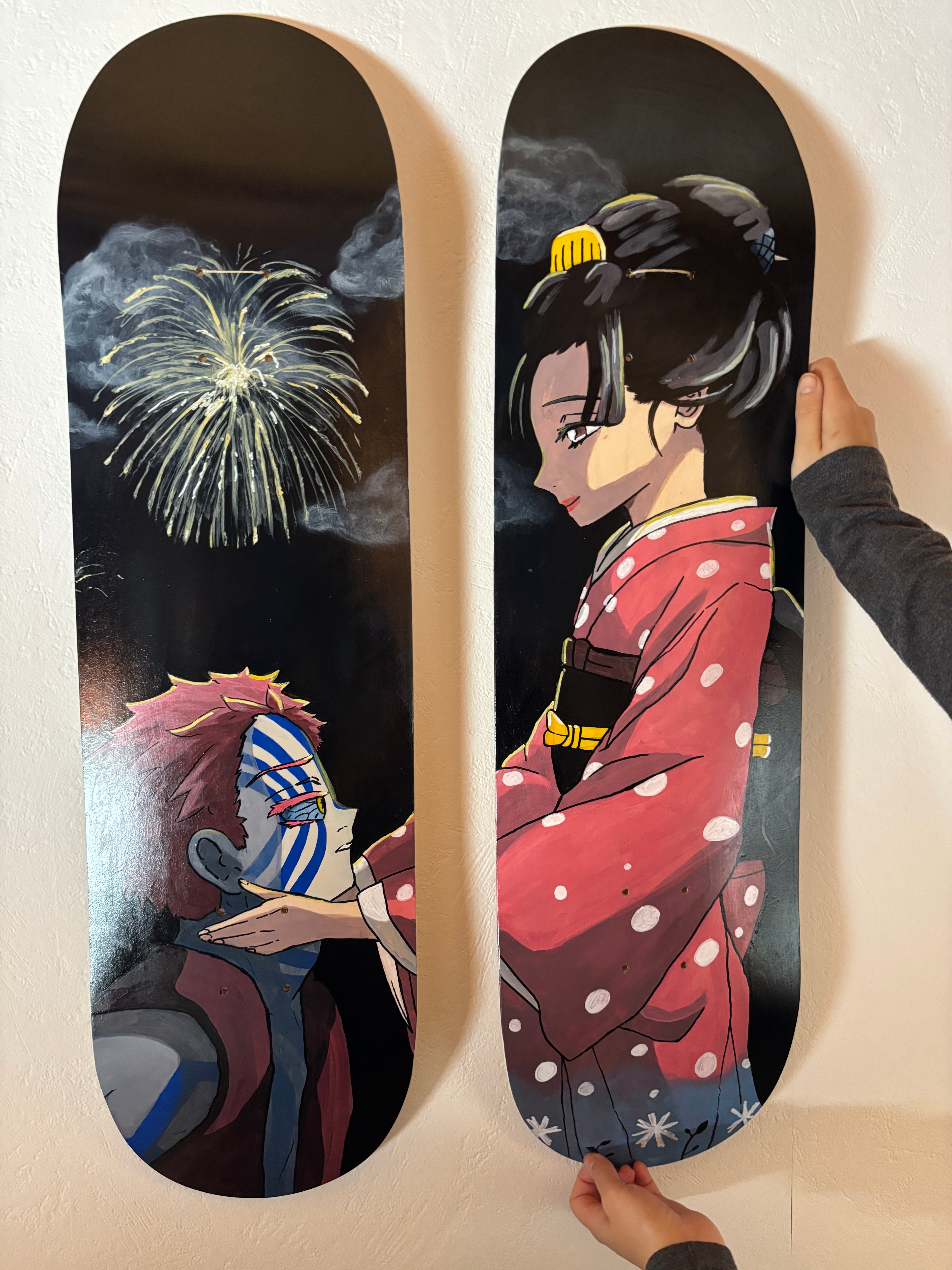 "Demon Slayer" inspired decorative skateboards