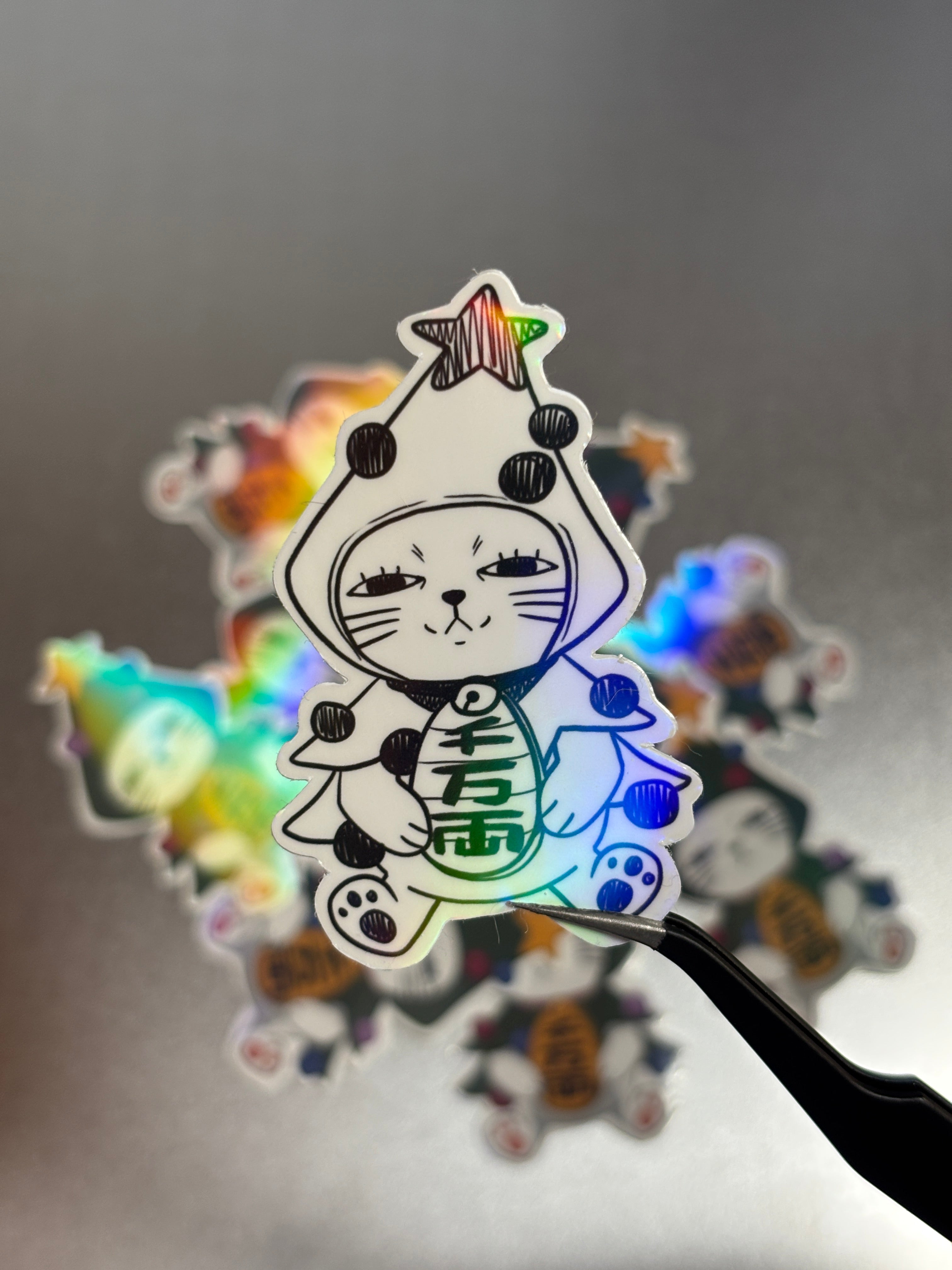 Christmas Turbo Granny Vinyl Sticker