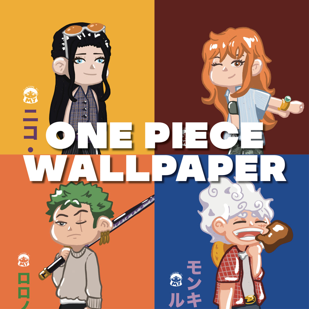 One Piece Streetwear Wallpaper Illustrations - Digital Download