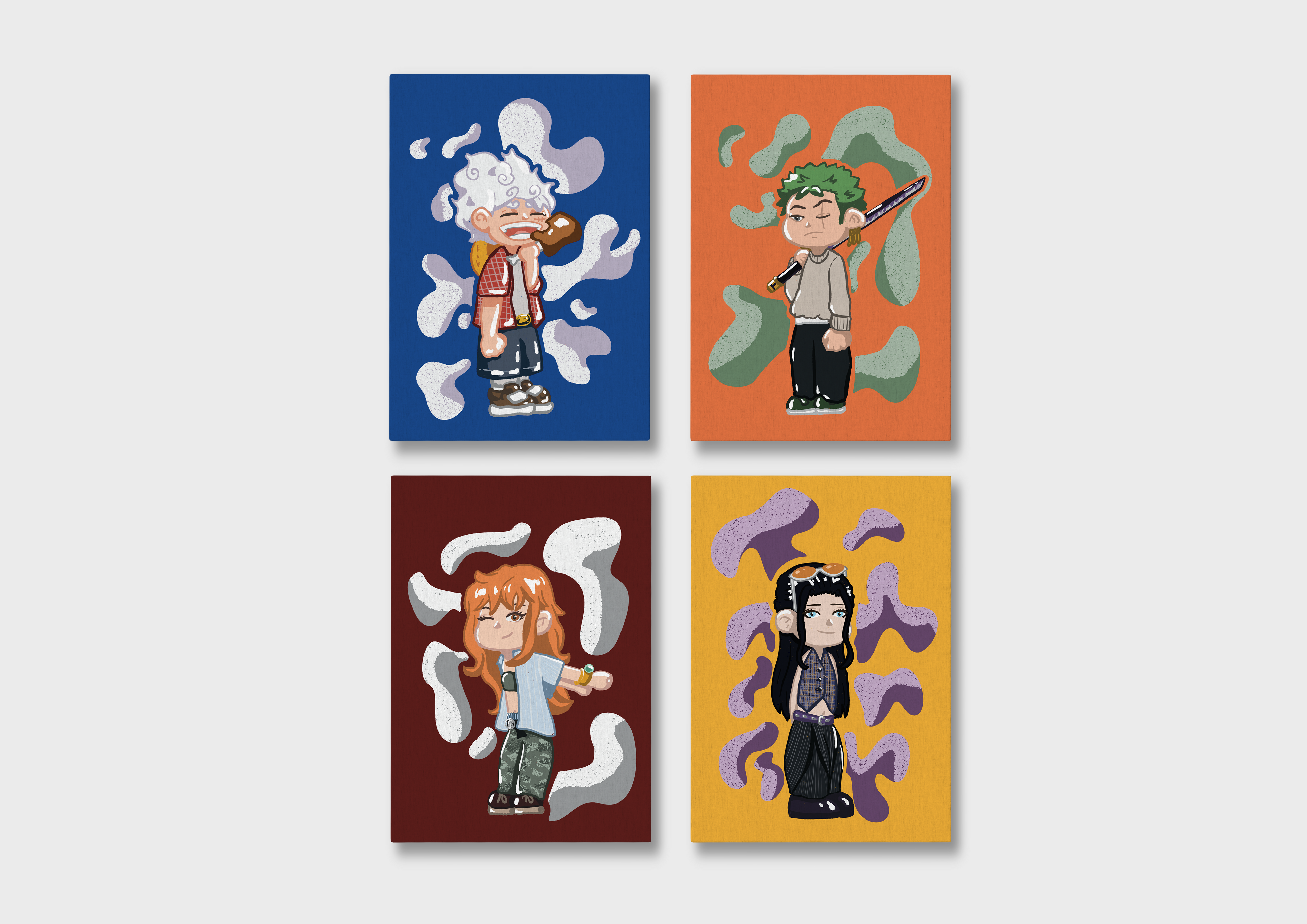 One Piece Streetwear Postcards